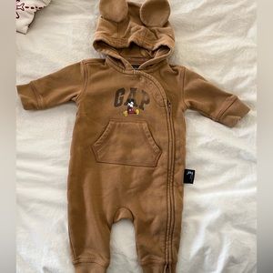 Baby Gap Disney Mickey Romper With Ears Size 0-3